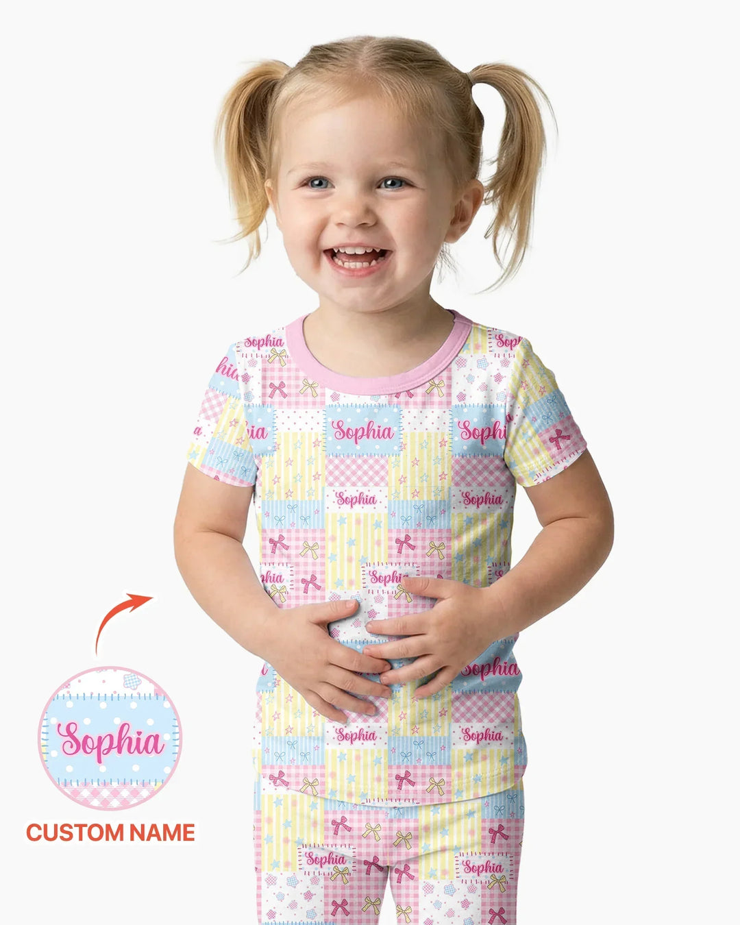 Zweiteiliges, kurzärmliges Pyjama-Set mit Marienkäfern