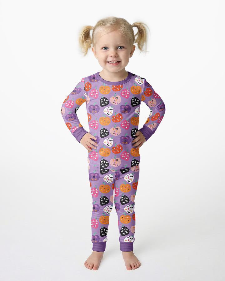Boo Pumpkin Season Bamboo Two Piece Long Sleeve Pajama Set