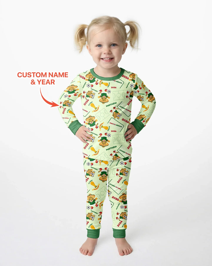 Zweiteiliges Langarm-Pyjama-Set mit Sommerfrüchten