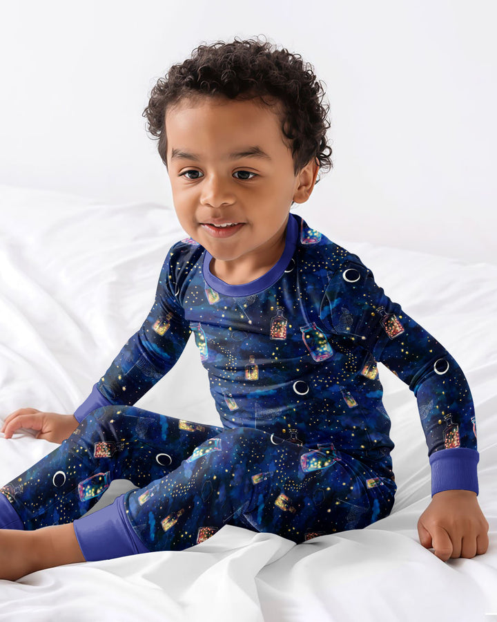 Dreamy Fireflies Bamboo Two Piece Long Sleeve Pajama Set