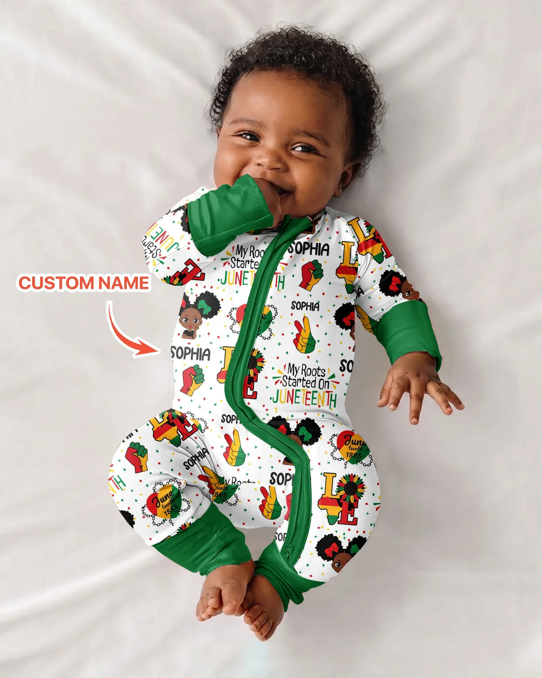 Custom Name My Roots Started On Juneteenth Bamboo Convertible Zippy