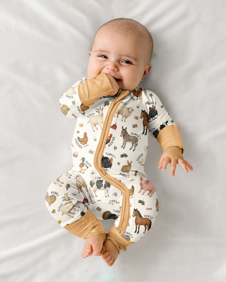 Barnyard Animals Bamboo Convertible Zippy