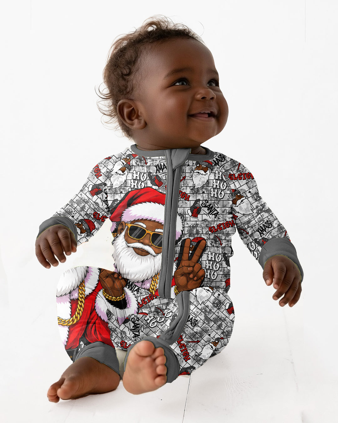 Santa Swag Christmas Bamboo Convertible Zippy