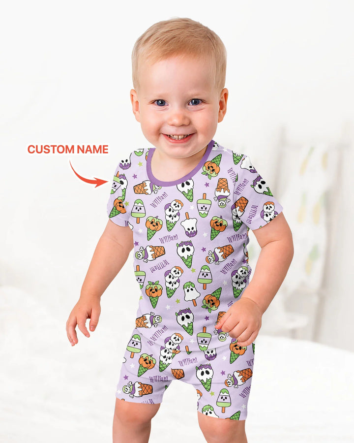 Schlafanzug-Set zweiteilig, kurze Ärmel, kurze Hose, Bambus