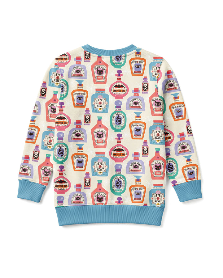 Retro Halloween Potions Bamboo Crewneck Sweatshirt