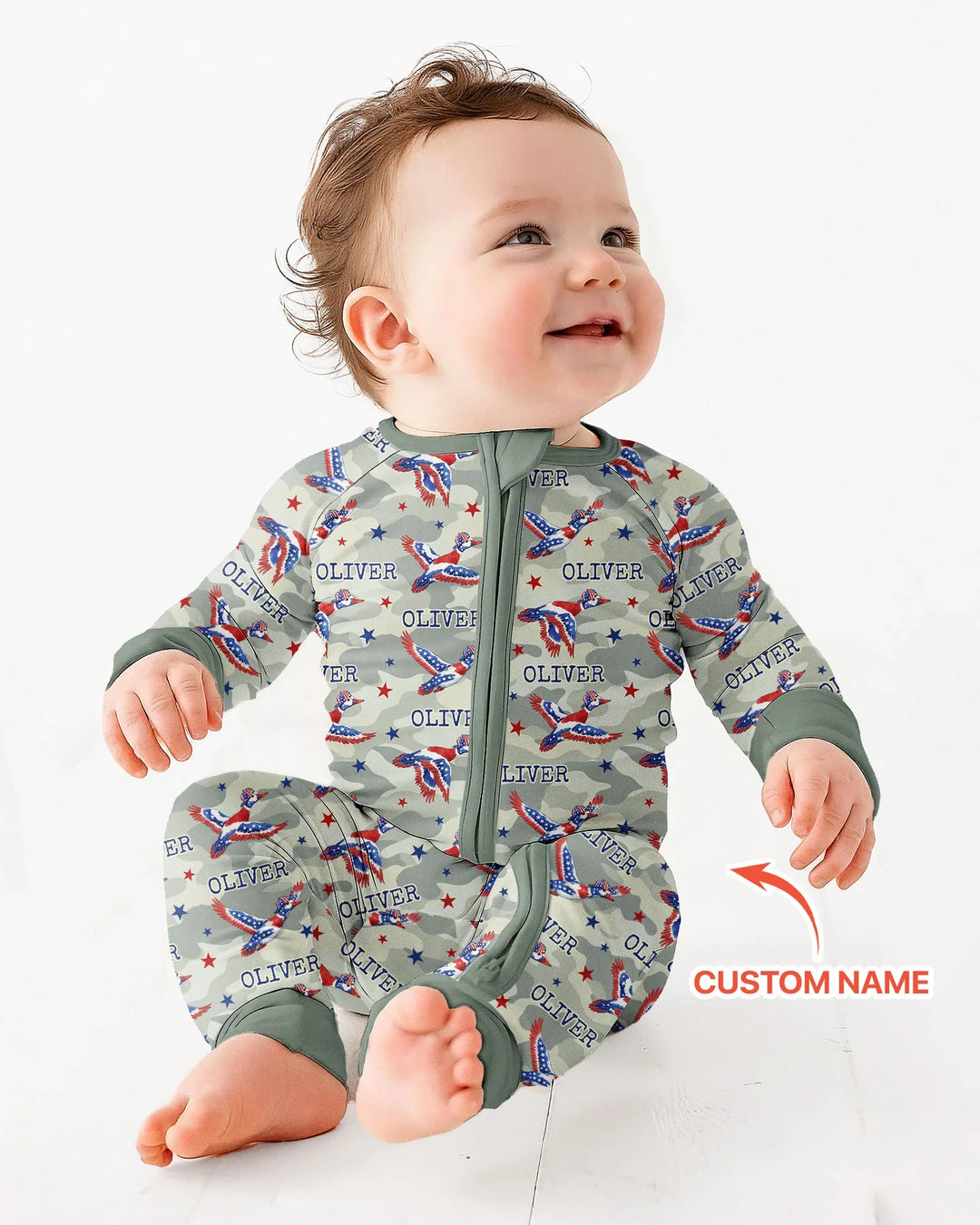 Gerippte Babykleidung mit individuellem Foto - Weich &amp; Skizzenhaft