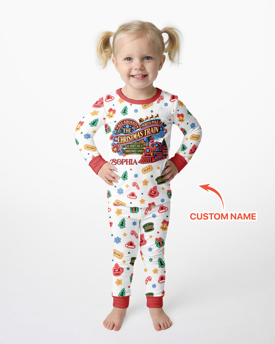 Christmas Spirit Express Bamboo Two Piece Long Sleeve Pajama Set