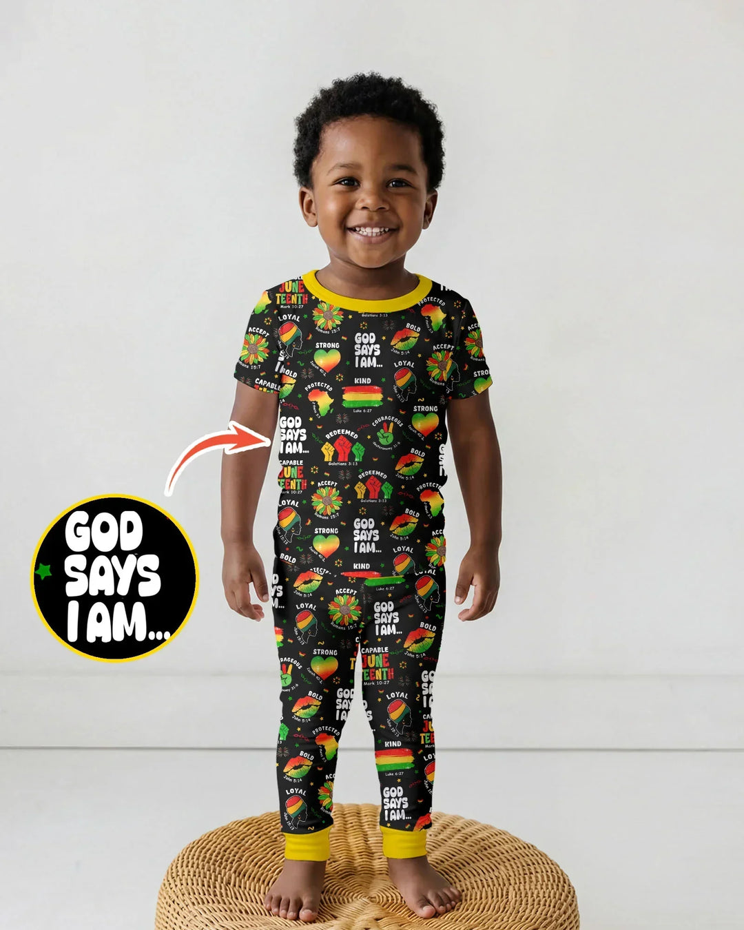 Zweiteiliges, kurzärmliges Pyjama-Set mit Marienkäfern