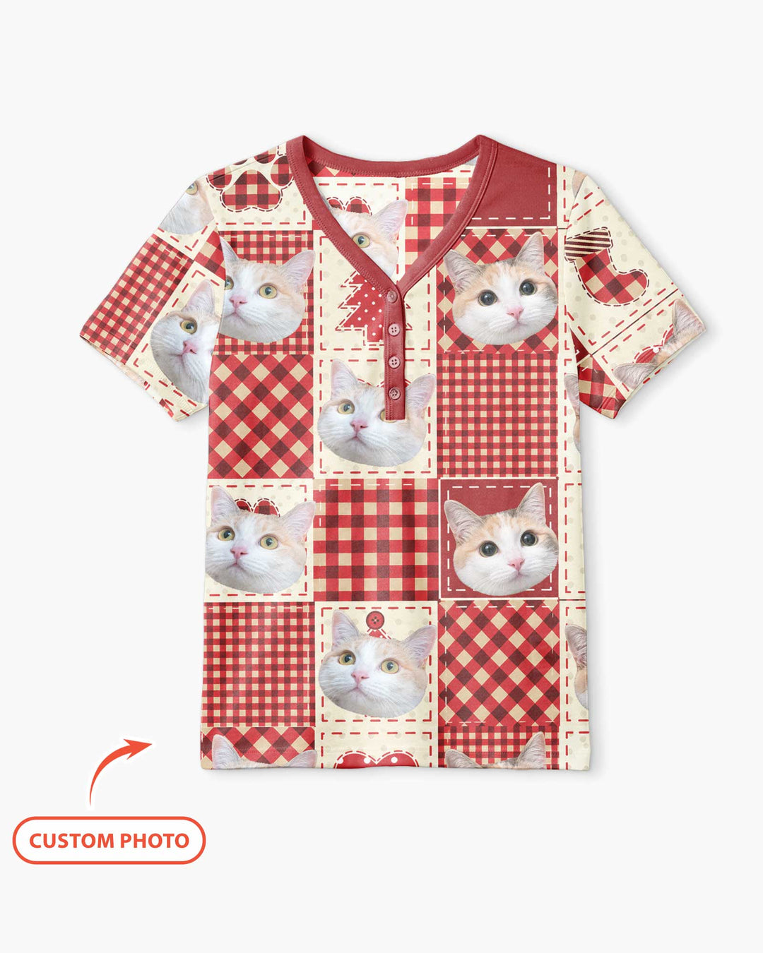 Christmas Ugly Pet Bamboo Women Short Sleeve Short Pajama Set
