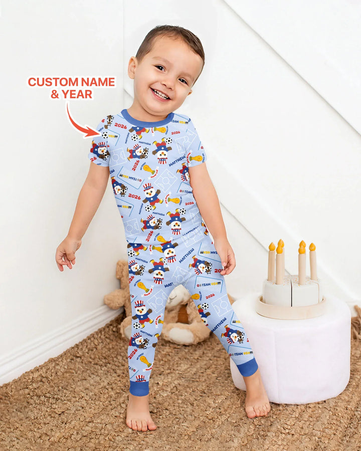 Zweiteiliges, kurzärmliges Pyjama-Set mit Marienkäfern