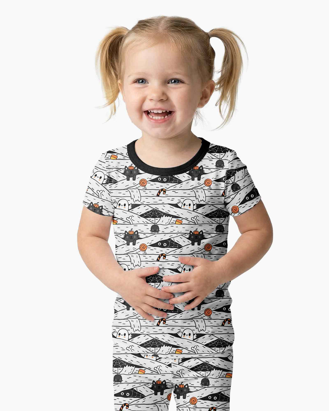 Zweiteiliges, kurzärmliges Pyjama-Set mit Marienkäfern