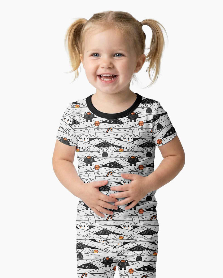 Zweiteiliges, kurzärmliges Pyjama-Set mit Marienkäfern