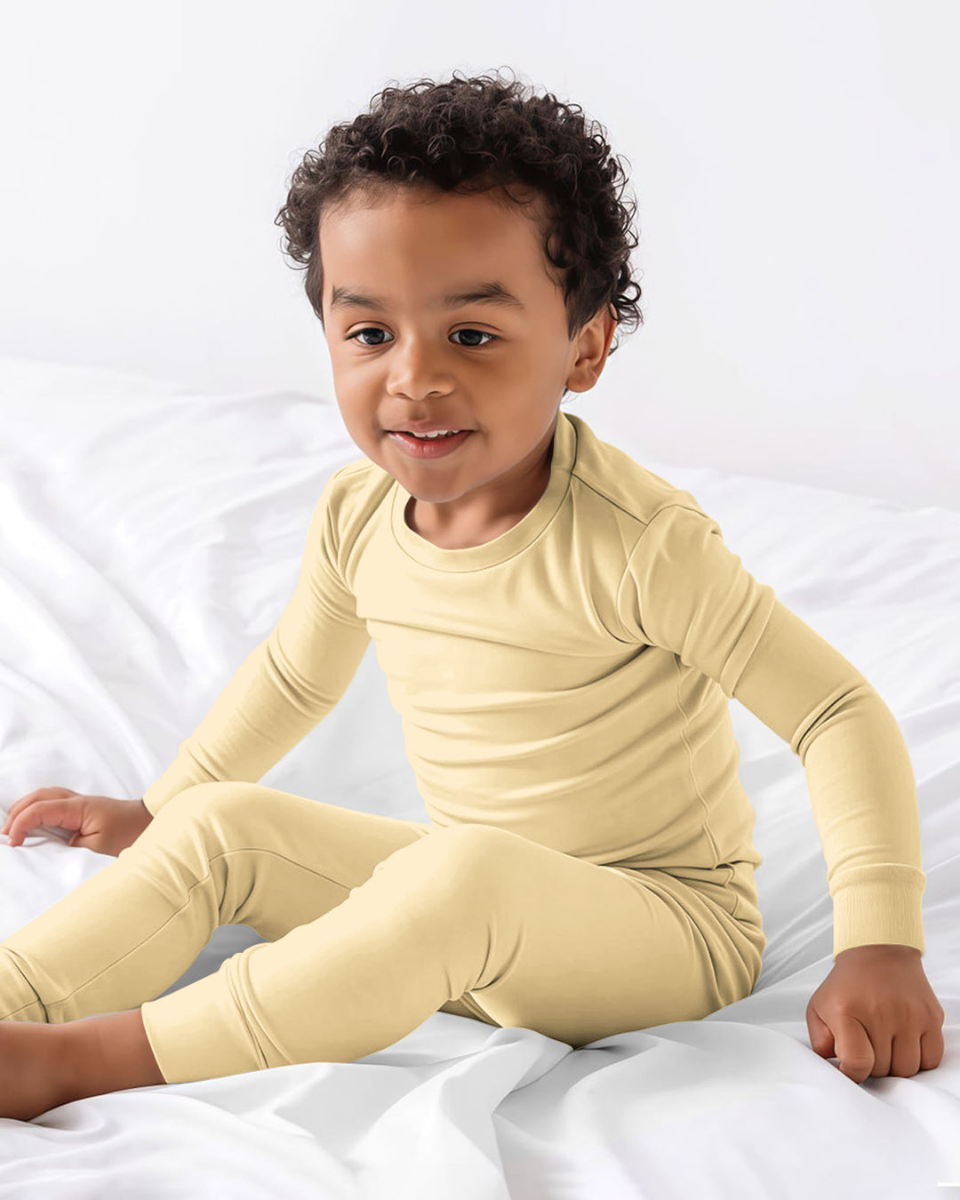 Butter Yellow Bamboo Two Piece Pajama Set