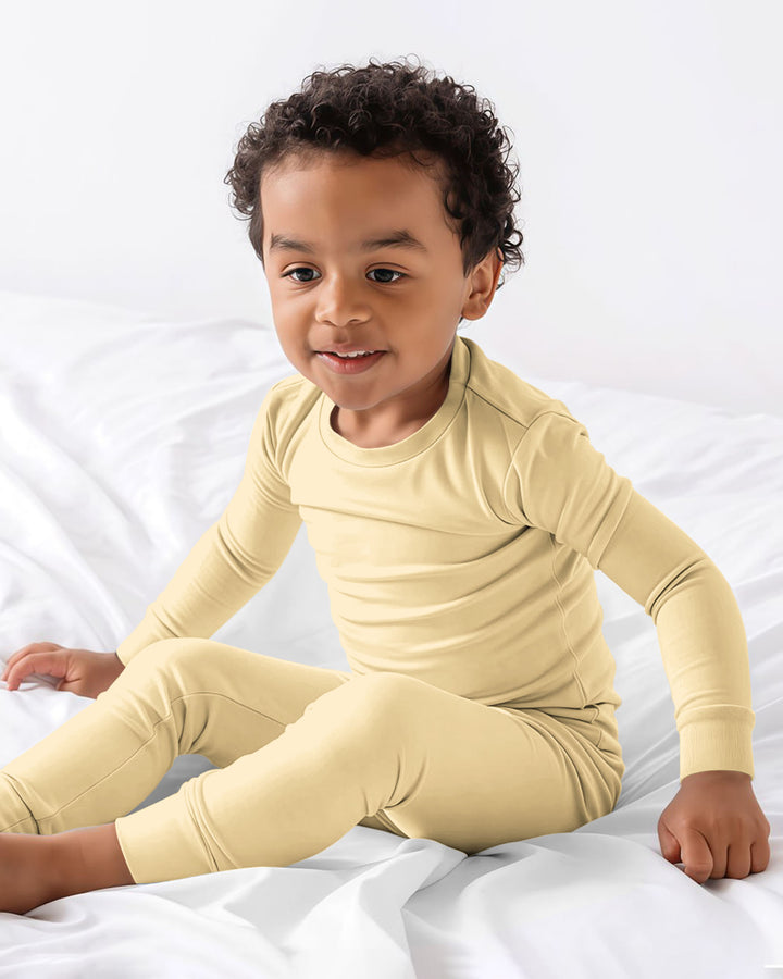 Butter Yellow Bamboo Two Piece Pajama Set