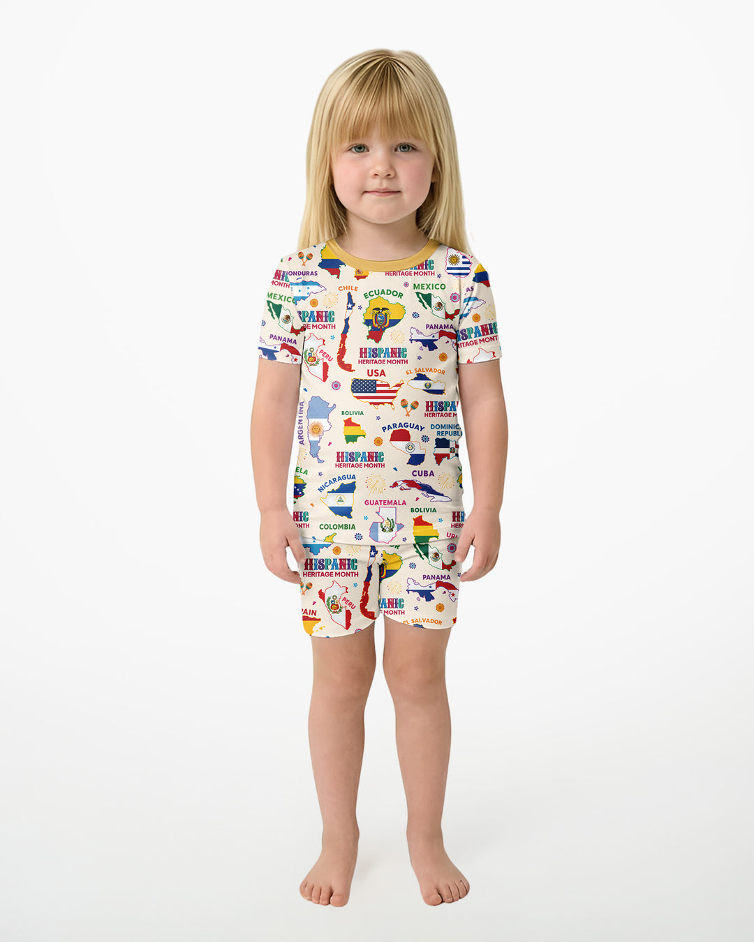 Schlafanzug-Set zweiteilig, kurze Ärmel, kurze Hose, Bambus