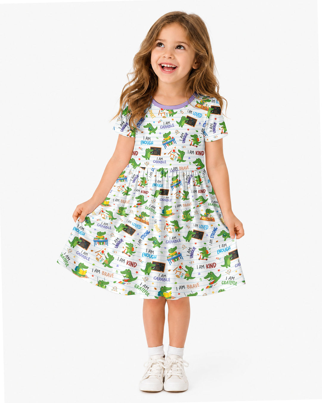 Brave Gator Days Bamboo Twirl Dress