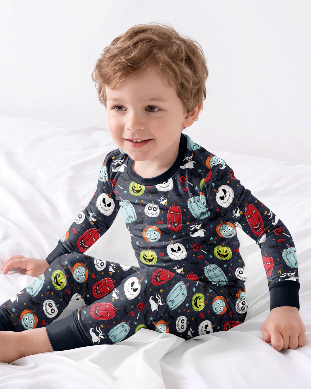 Zweiteiliges Langarm-Pyjama-Set mit Sommerfrüchten