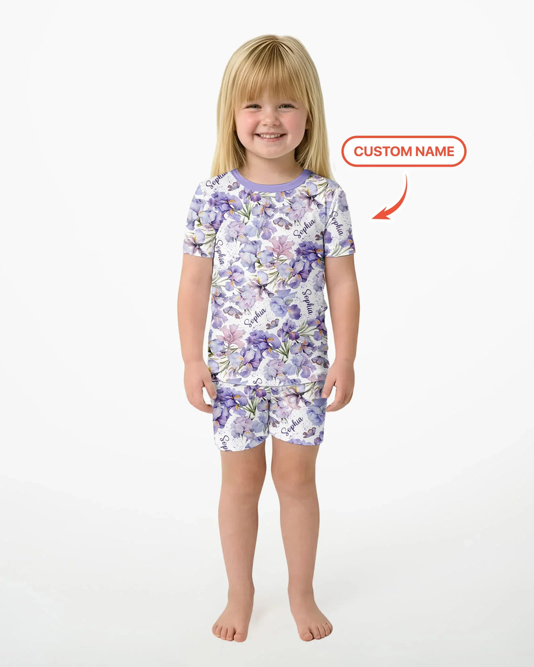 Zweiteiliges Pyjama-Set mit kurzen Ärmeln und Shorts im Sommer-Design