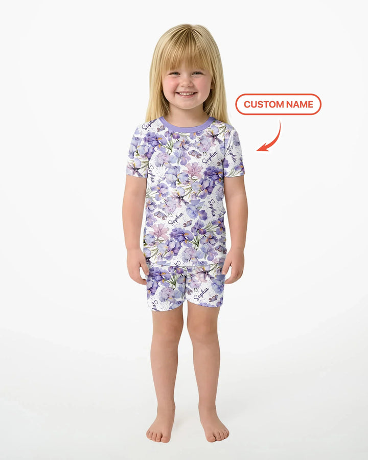 Zweiteiliges Pyjama-Set mit kurzen Ärmeln und Shorts im Sommer-Design