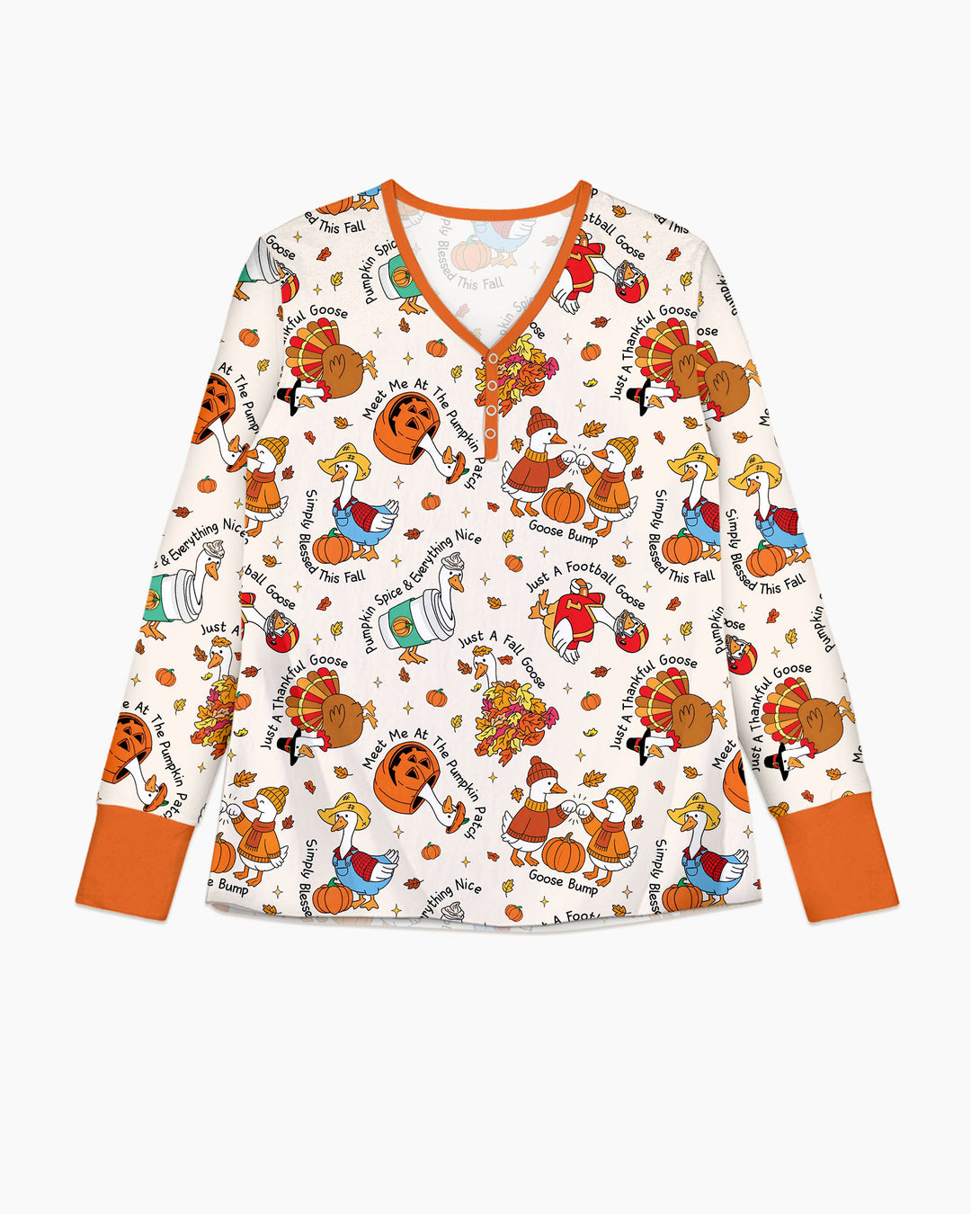 Just A Fall Goose Family Matching Bamboo Women Pajama Set