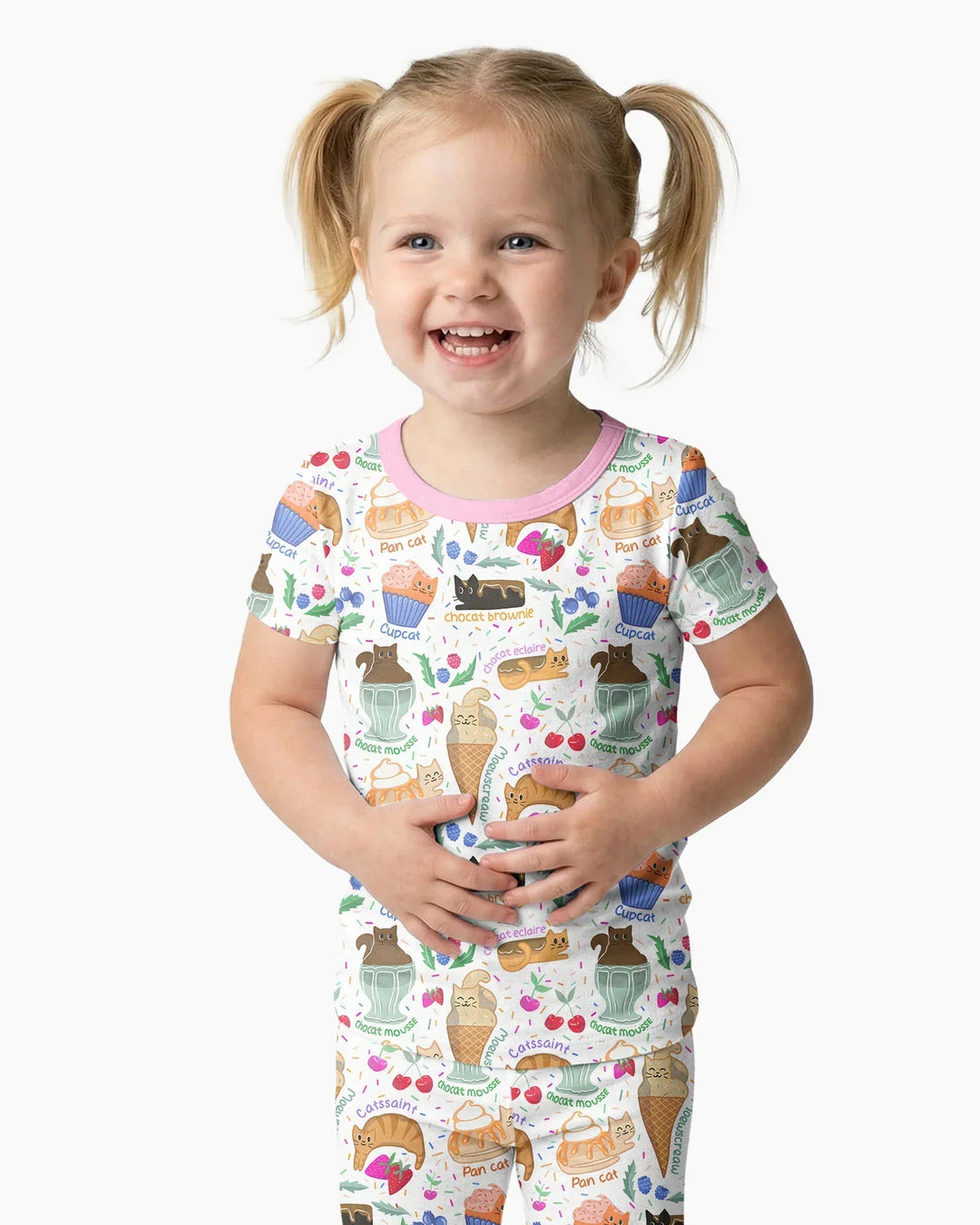 Zweiteiliges, kurzärmliges Pyjama-Set mit Marienkäfern