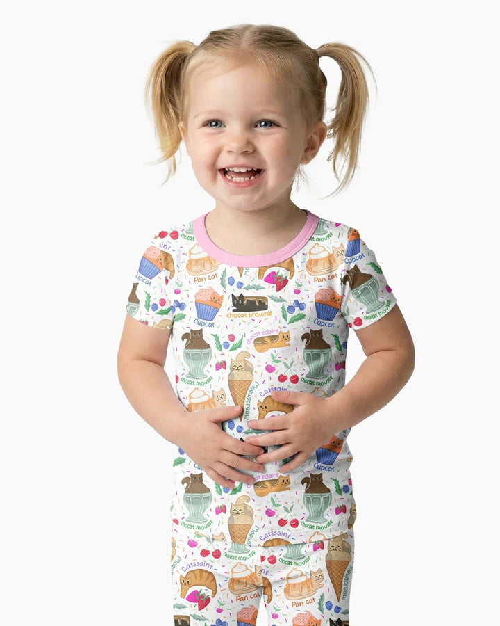 Zweiteiliges, kurzärmliges Pyjama-Set mit Marienkäfern