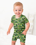 Template Zweiteiliges Pyjama-Set mit kurzen Ärmeln und Shorts