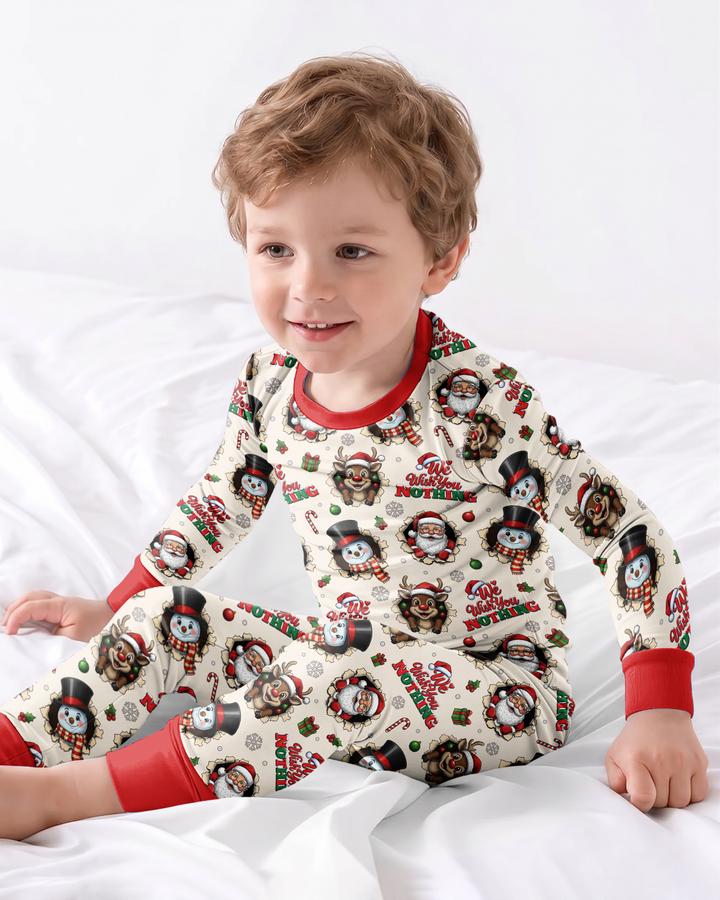 Funny Butt Christmas Squad Bamboo Two Piece Long Sleeve Pajama Set