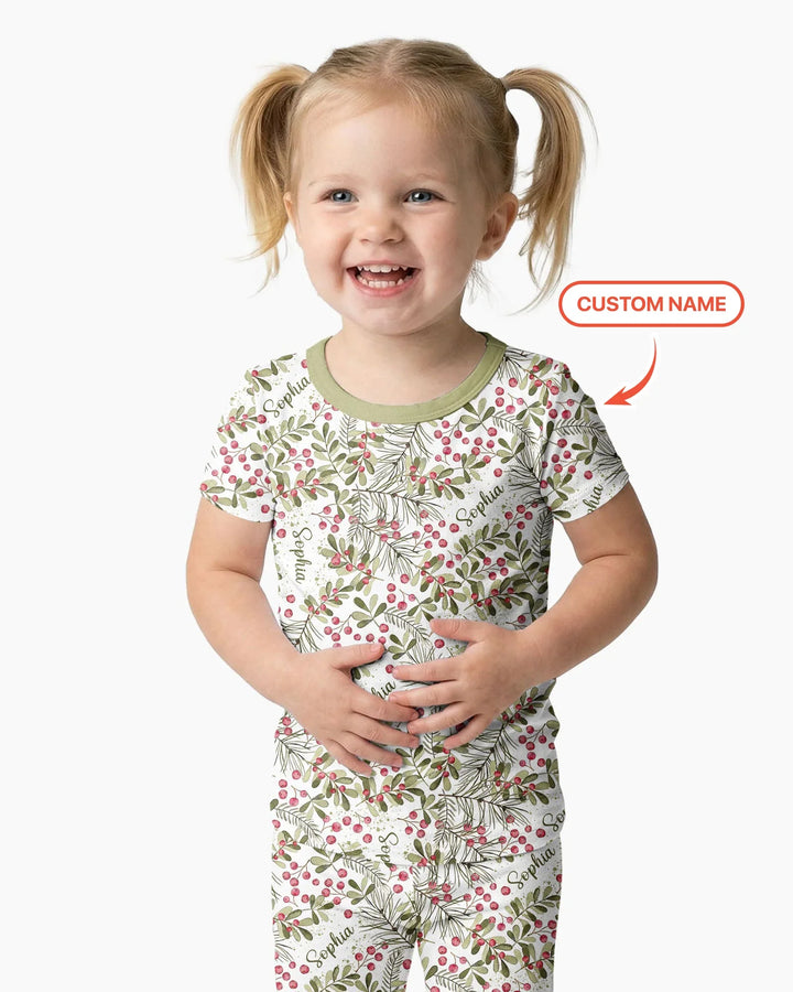 Zweiteiliges, kurzärmliges Pyjama-Set mit Marienkäfern