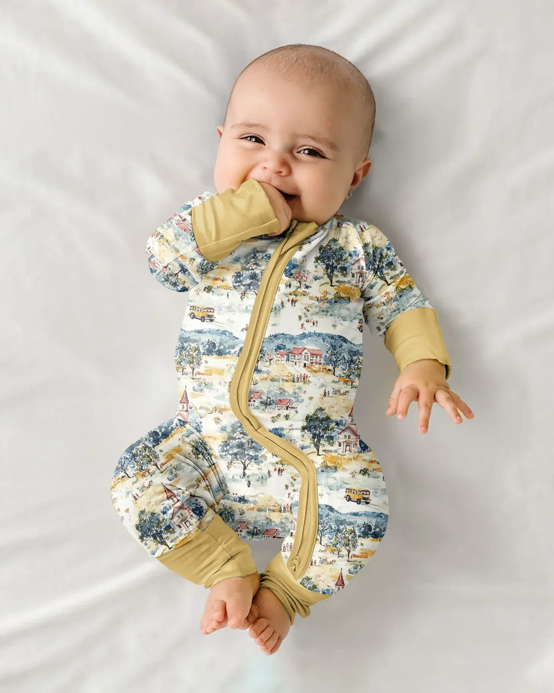 Gerippte Babykleidung mit individuellem Foto - Weich &amp; Skizzenhaft