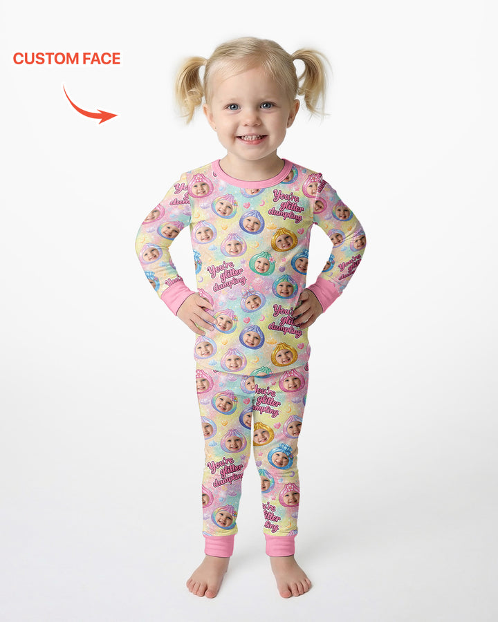 Zweiteiliges Langarm-Pyjama-Set mit Sommerfrüchten