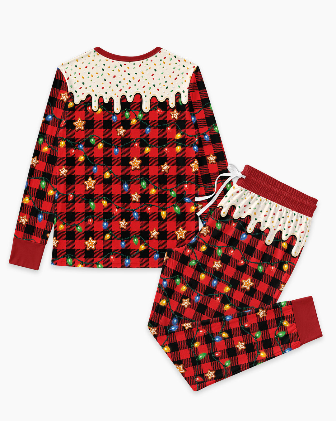 The Cookie Crew Custom Gingerbread Letter Bamboo Women Pajama Set