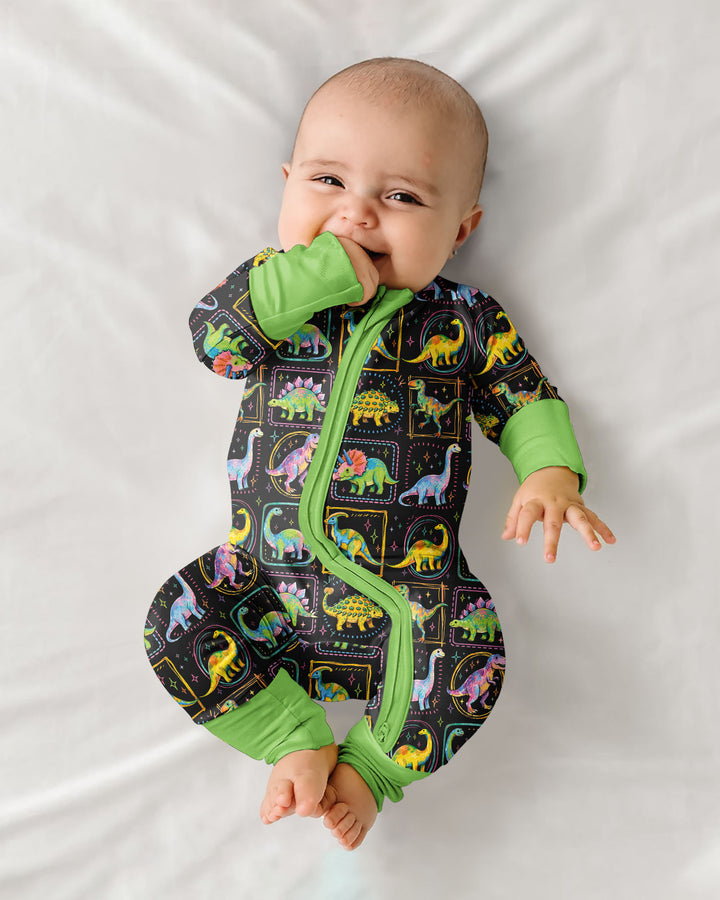 Whimsical Dinosaurs Bamboo Convertible Zippy