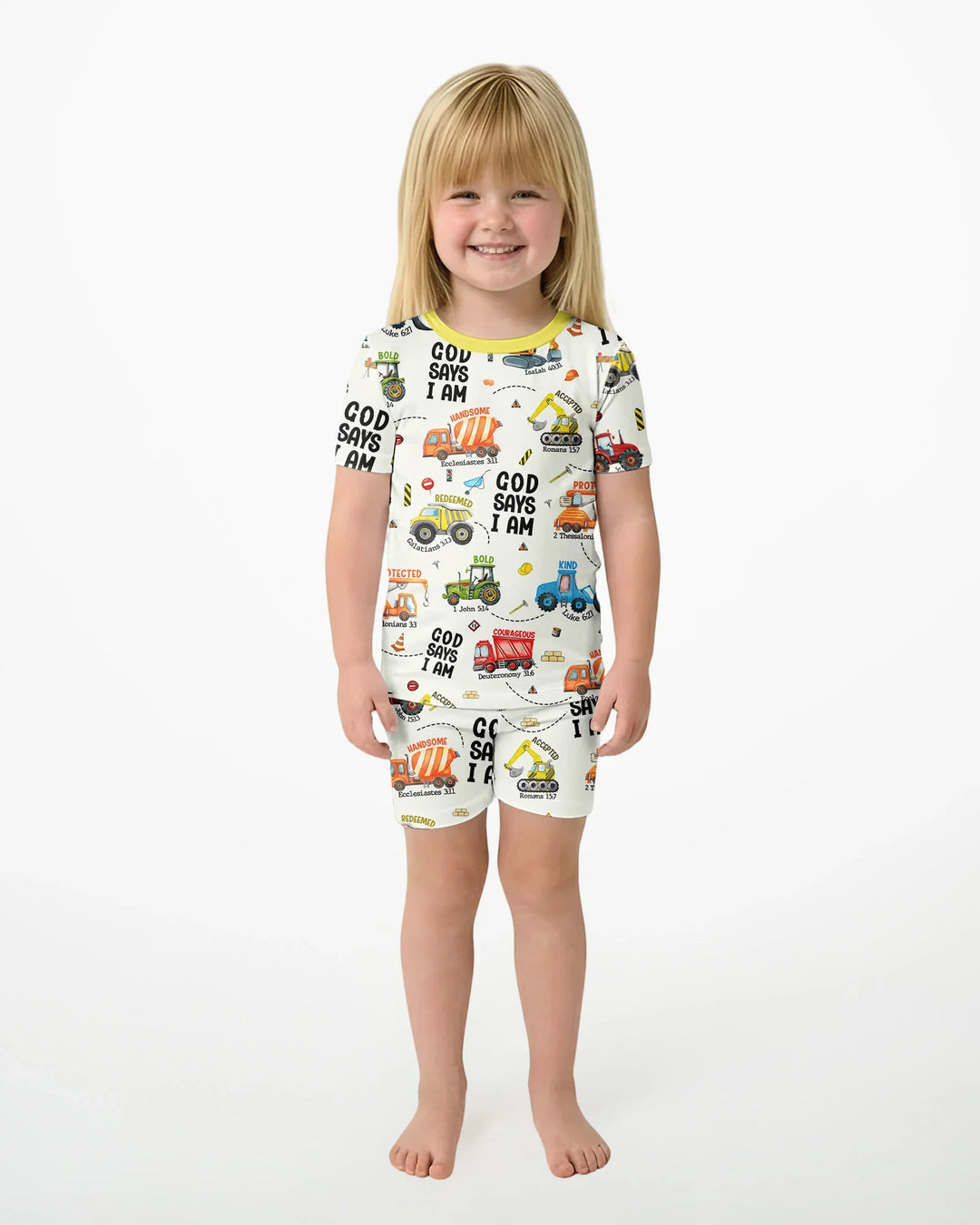 Zweiteiliges Pyjama-Set mit kurzen Ärmeln und Shorts im Sommer-Design