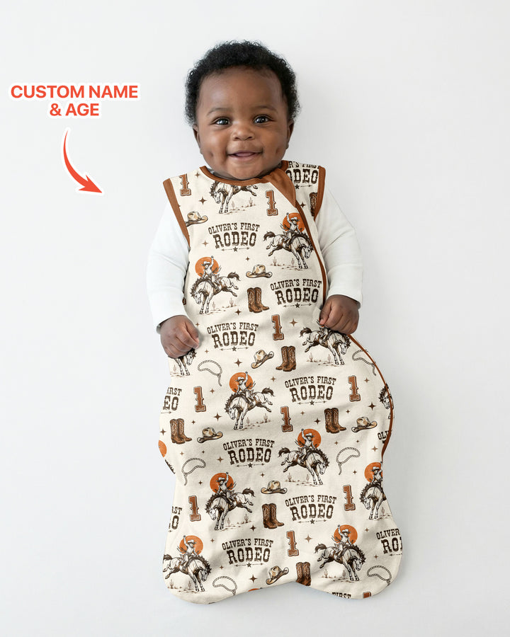 Custom Name Birthday Rodeo Bamboo Sleep Bag