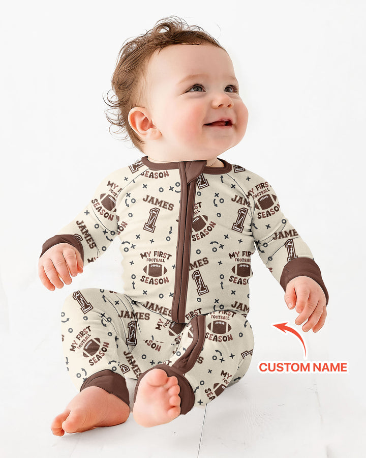 Custom Name My First Football Season Bamboo Convertible Zippy