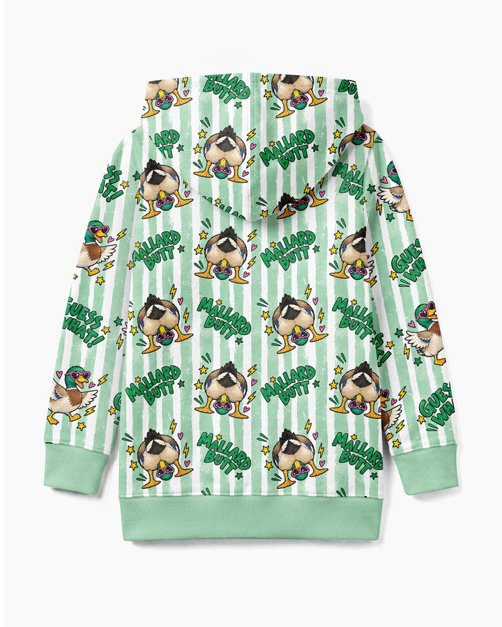 Guess What Mallard Butt Bamboo Zip Hoodie