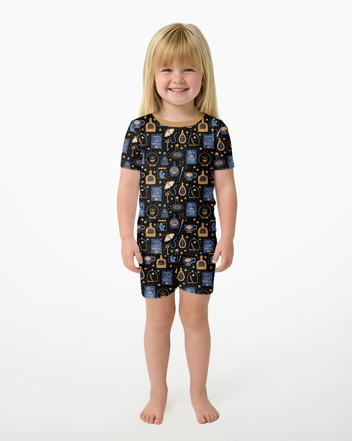 Good Witch Spell books and Potions Bamboo Two Piece Short Sleeve Shorts Pajama Set