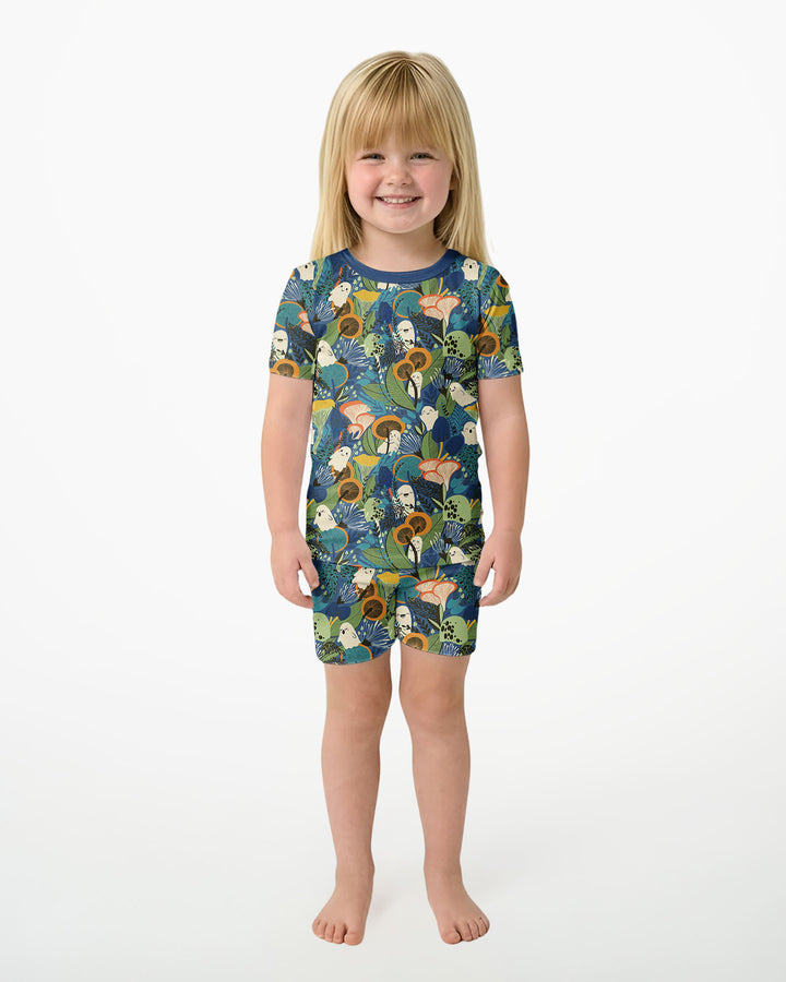 Ghost Forest Bamboo Two Piece Short Sleeve Shorts Pajama Set