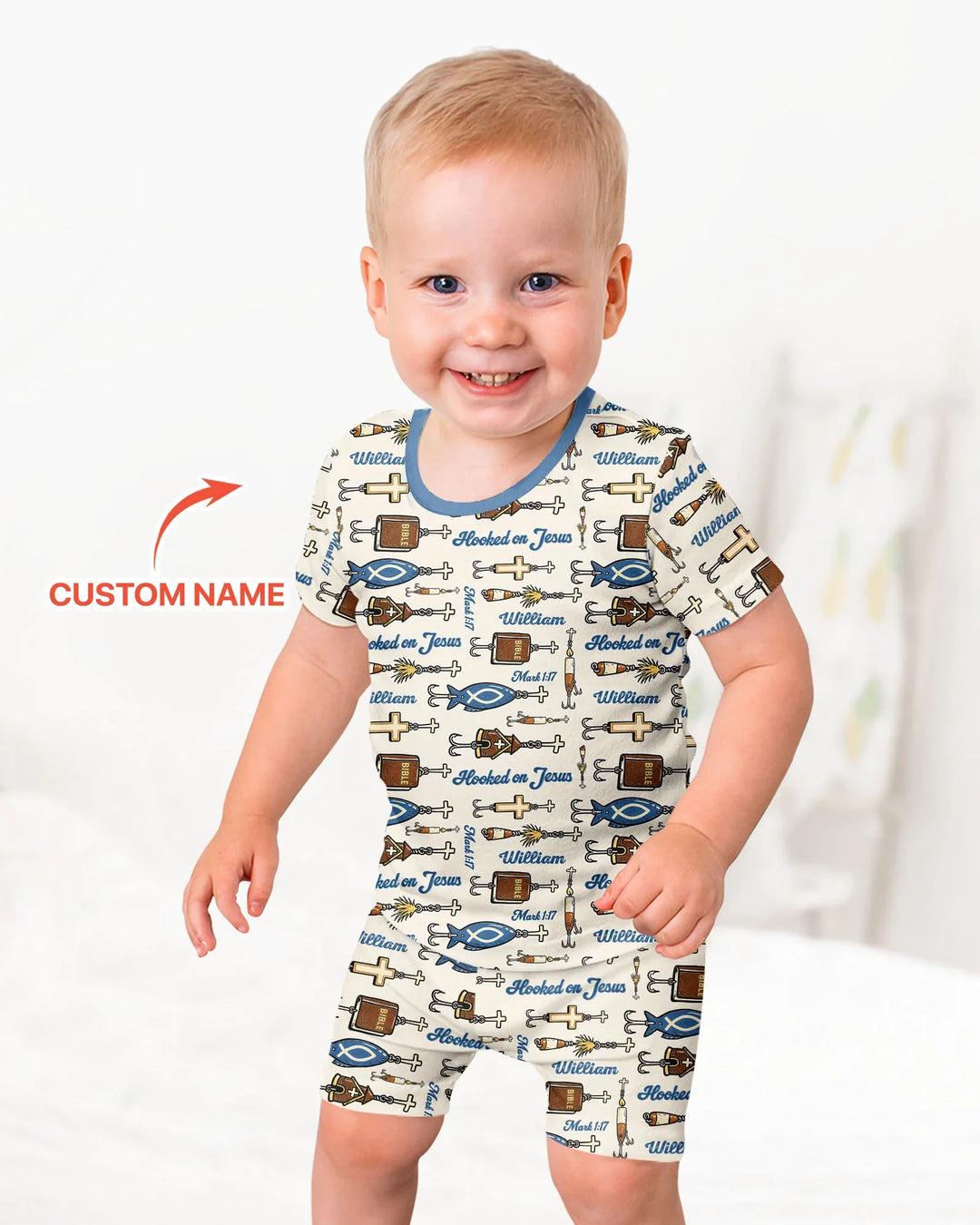 Zweiteiliges Pyjama-Set mit kurzen Ärmeln und Shorts im Sommer-Design