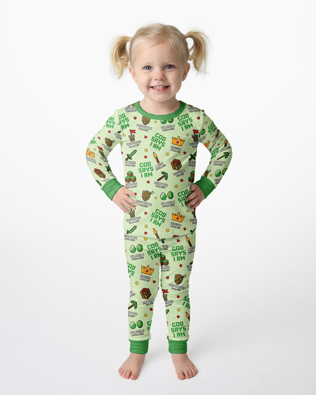 Christian Gamer Bamboo Two Piece Long Sleeve Pajama Set