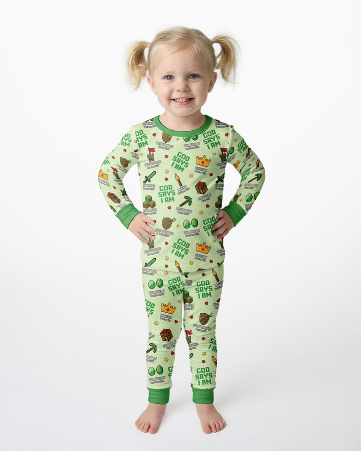 Christian Gamer Bamboo Two Piece Long Sleeve Pajama Set