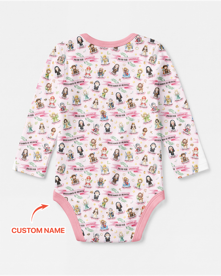 Holy Saints of Heaven Custom Name Bamboo Bodysuit