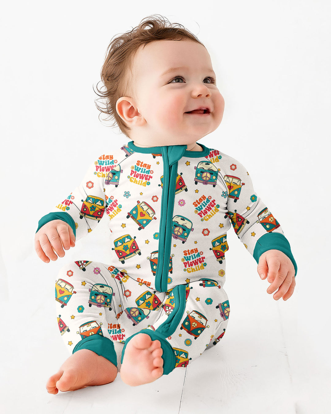 Gerippte Babykleidung mit individuellem Foto - Weich &amp; Skizzenhaft