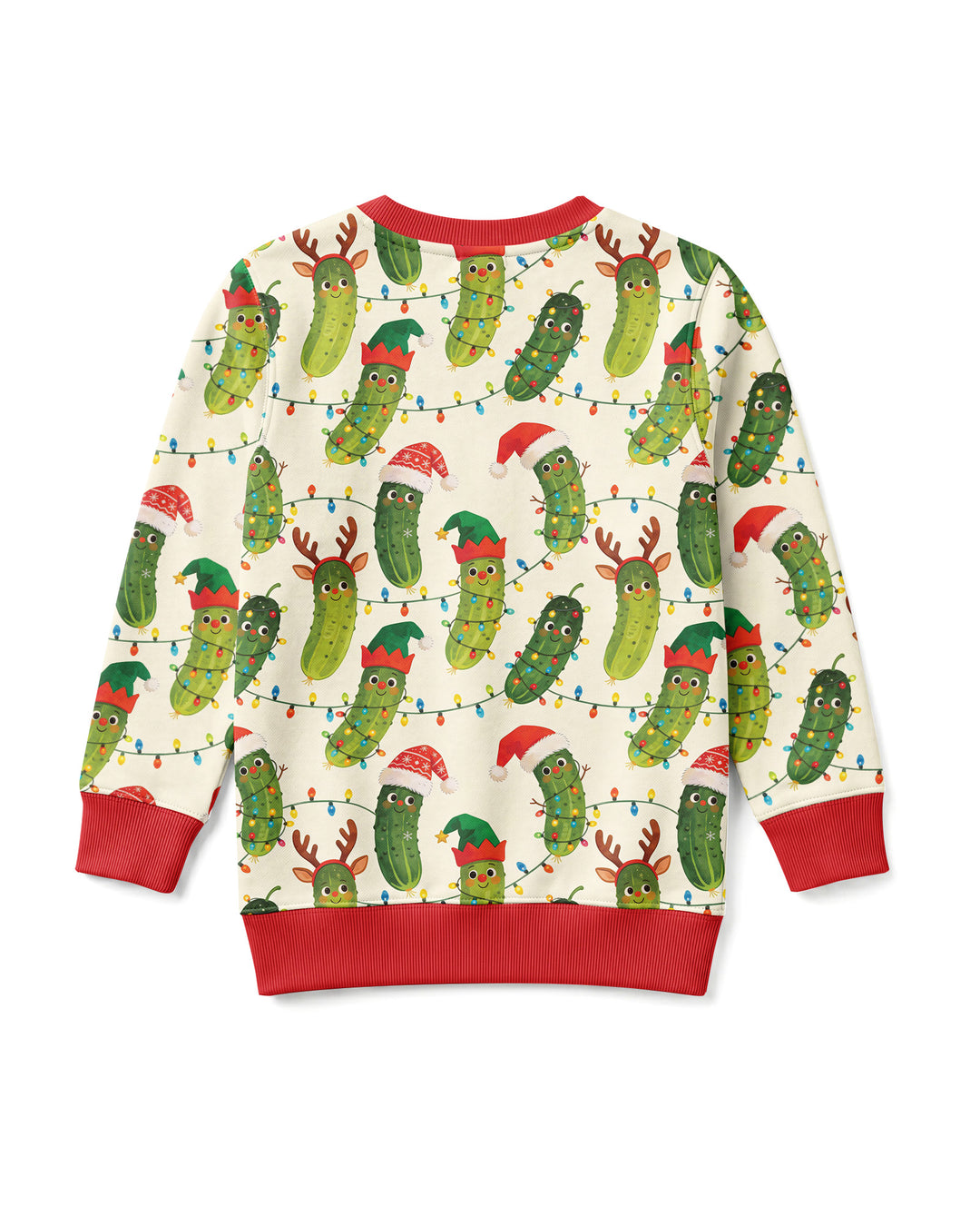 Cheerful Christmas Pickle Bamboo Crewneck Sweatshirt