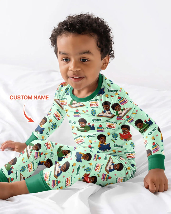 Zweiteiliges Langarm-Pyjama-Set mit Sommerfrüchten