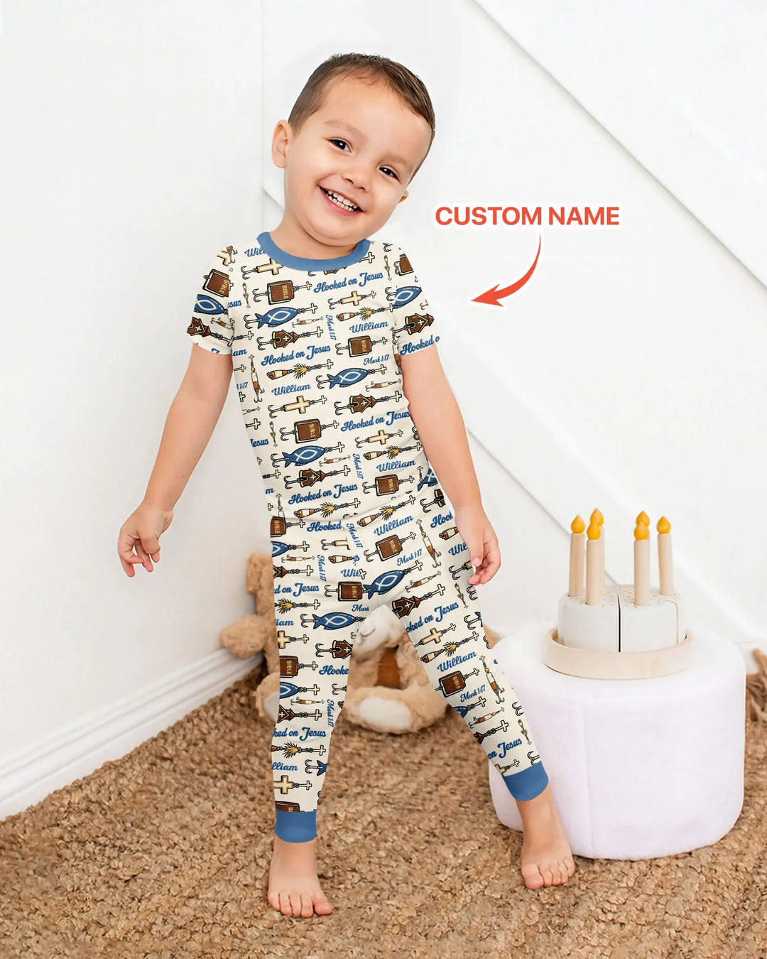 Zweiteiliges, kurzärmliges Pyjama-Set mit Marienkäfern