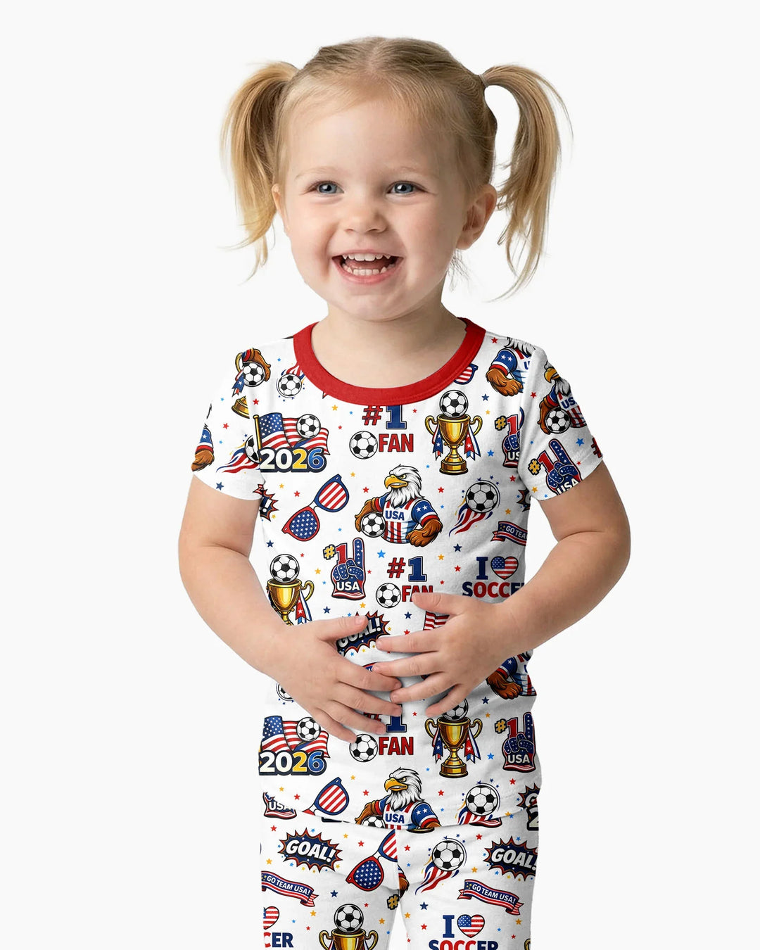 Zweiteiliges, kurzärmliges Pyjama-Set mit Marienkäfern