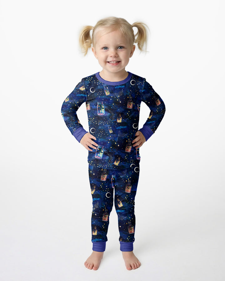 Dreamy Fireflies Bamboo Two Piece Long Sleeve Pajama Set