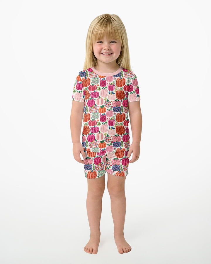 Schlafanzug-Set zweiteilig, kurze Ärmel, kurze Hose, Bambus